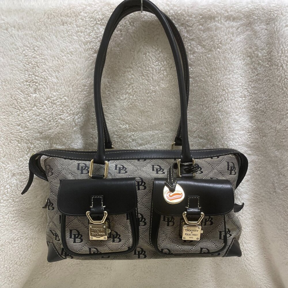 Dooney & Bourke Black and Gray Satchel